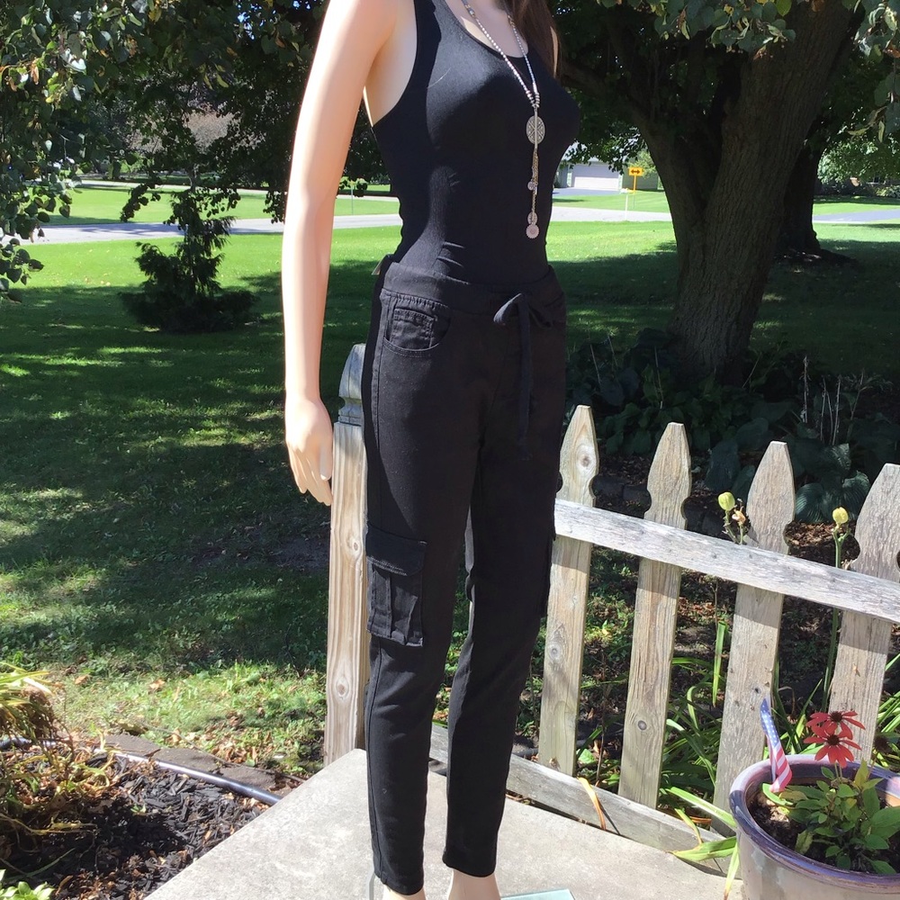 CARGO JOGGER WIDE WAISTBAND STRETCH DENIM - Picture 5 of 8